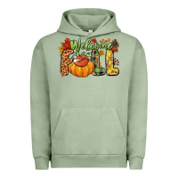 Pigment Oil Green Welcome Fall Urban Hoodie - NancyCooperArtShop