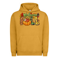 Pigment Peanut Butter Welcome Fall Urban Hoodie - NancyCooperArtShop