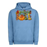 Pigment Pebble Blue Welcome Fall Urban Hoodie - NancyCooperArtShop