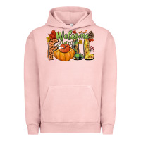 Pigment Salmon Welcome Fall Urban Hoodie - NancyCooperArtShop