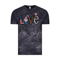 Cloud Black for the lovee of america gnome Vintage Tee - CowhideDigitalArt