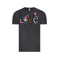 Vintage Black for the lovee of america gnome Vintage Tee - CowhideDigitalArt