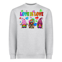 Heather Grey lgbtq love is love gnomes Heavyweight Sweatshirt - HRA Design Shop