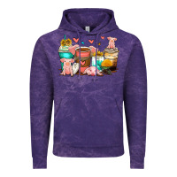 Cloud Purple pigs coffee cups Vintage Hoodie - Zillion Design Studio