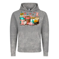 Cloud Rock pigs coffee cups Vintage Hoodie - Zillion Design Studio