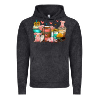 Pigs Coffee Cups Vintage Hoodie | Teevron