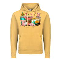 Vintage Mustard pigs coffee cups Vintage Hoodie - Zillion Design Studio