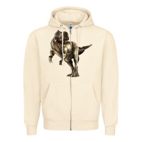 Sandshell Tyrannosaurus T rex Zipper Hoodie - LillyAllenDesigns