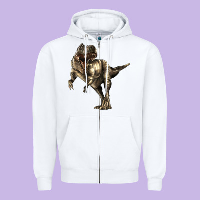 Tyrannosaurus T Rex Zipper Hoodie Designed By Lillyallendesigns