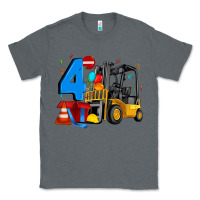 Charcoal Heather forklift birthday four Classic Tee - Artiststas