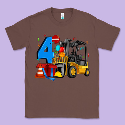 Forklift Birthday Four Classic Tee Designed By Artiststas