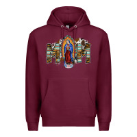 Burgundy mom virgin mary Premium Hoodie - SublimationCraftShop