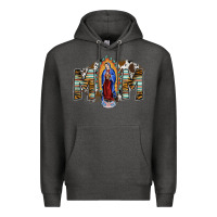 Charcoal Heather mom virgin mary Premium Hoodie - SublimationCraftShop