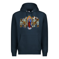 Navy mom virgin mary Premium Hoodie - SublimationCraftShop