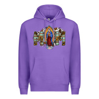 Purple mom virgin mary Premium Hoodie - SublimationCraftShop