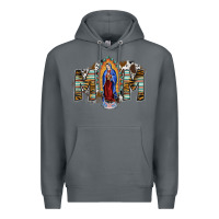 Rock mom virgin mary Premium Hoodie - SublimationCraftShop