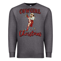 Charcoal Heather cowgirl christmas Premium Sweatshirt - MaliasSmallBusiness