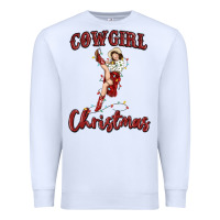 White cowgirl christmas Premium Sweatshirt - MaliasSmallBusiness