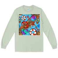 Matcha summer with leopard seamless pattern Long Sleeve Tee - BundleAndBundleShop