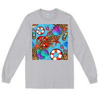 Moon Dust summer with leopard seamless pattern Long Sleeve Tee - BundleAndBundleShop