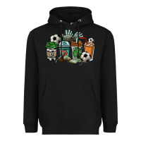 Black soccer coffee cups Heavyweight Hoodie - NancyCooperArtShop
