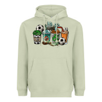 Matcha soccer coffee cups Heavyweight Hoodie - NancyCooperArtShop