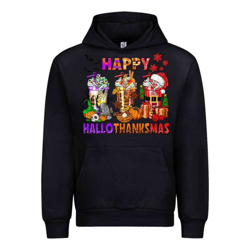 Happy Hallothanksmas Coffee Cups Urban Hoodie by texasbilliewilder | Teevron