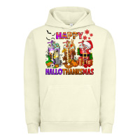 Pigment Pistachio happy hallothanksmas coffee cups Urban Hoodie - texasbilliewilder