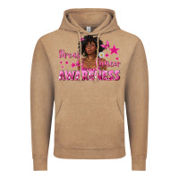 Breast Cancer Awareness With Afro Woman Vintage Hoodie | Teevron