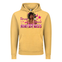 Vintage Mustard Breast Cancer Awareness with Afro Woman Vintage Hoodie - texasbilliewilder