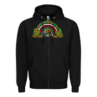 Black mexican flag cactus and sunflowers rainbow Zipper Hoodie - Jasminsmagicworld