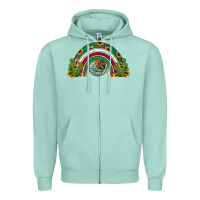 Seafoam mexican flag cactus and sunflowers rainbow Zipper Hoodie - Jasminsmagicworld