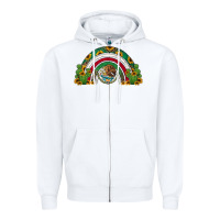 White mexican flag cactus and sunflowers rainbow Zipper Hoodie - Jasminsmagicworld