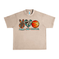 French Oak peace love basketball Urban Heavy Tee - CowhideDigitalArt