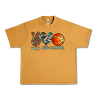 Peanut Butter peace love basketball Urban Heavy Tee - CowhideDigitalArt
