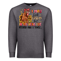 Charcoal Heather i may look calm but in my head i've pecked you Premium Sweatshirt - MaliasSmallBusiness