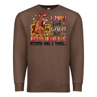 Chestnut i may look calm but in my head i've pecked you Premium Sweatshirt - MaliasSmallBusiness