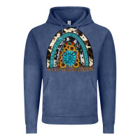 Vintage Denim rainbow sunflower gemstone Vintage Hoodie - RanaPortraitStore