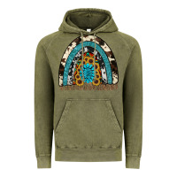 Vintage Olive rainbow sunflower gemstone Vintage Hoodie - RanaPortraitStore