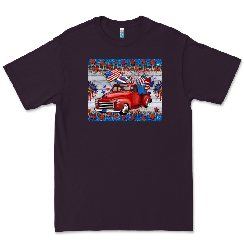 American Truck 4th Of July Mousepad Premium Tee by BarkalooDesign | Teevron