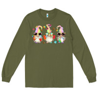 Army Green summer gnomes Long Sleeve Tee - Artiststas