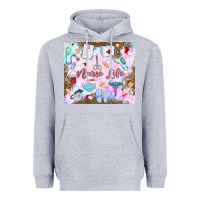 Heather Grey nurse life Heavyweight Hoodie - MaliasSmallBusiness