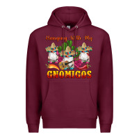 Burgundy hanging with gnomigos Premium Hoodie - Artiststas