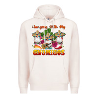 Pale Pink hanging with gnomigos Premium Hoodie - Artiststas