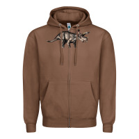 Chestnut Triceratops Horridus Zipper Hoodie - LillyAllenDesigns