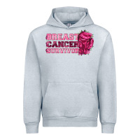 Heather Grey Breast Cancer Survivor Urban Hoodie - texasbilliewilder