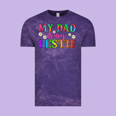 My Dad Is My Bestie Vintage Tee Designed By Hra Design Shop