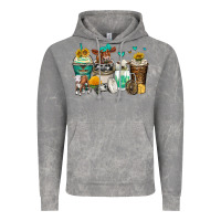 Cloud Rock cows coffee cups Vintage Hoodie - Zillion Design Studio