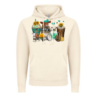 Vintage Artic cows coffee cups Vintage Hoodie - Zillion Design Studio