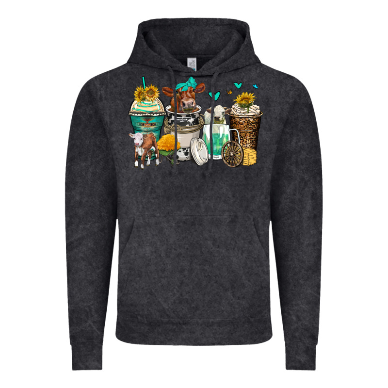 Cows Coffee Cups Vintage Hoodie by Zillion Design Studio | Teevron